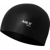 NQC SOLID COLOR BK01 Juodas SILICONE SWIMMING CAP NILS AQUA