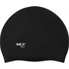 NQC SOLID COLOR BK01 Juodas SILICONE SWIMMING CAP NILS AQUA