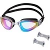 NQG180MAF Juodas/ RAINBOW SWIMMING GOGGLES NILS AQUA