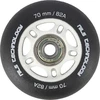 Nils Extreme PU 70x24 82A Juodas MEDŽIAGA (4 vnt) + ABEC- 9 (8 vnt) NILS EXTREME
