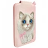Dėklas Magnetic phone wallet stand Nimmy New Big-Eye Cute Pets 2.0 Cat rožinės spalvos