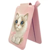 Dėklas Magnetic phone wallet stand Nimmy New Big-Eye Cute Pets 2.0 Cat rožinės spalvos