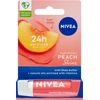 Nivea 24H Moisture Lip Peach Shine, 4,8 g