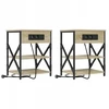 Šalia lovos spintelė 2 pcs Sonoma ąžuolas 41 x 31 x 51 cm