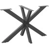 Valgomojo stalo koja, voro formos, antracito spalvos, 120x68x(72-73) cm, plienas
