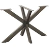 Valgomojo stalo koja, voro formos, juoda, 120x68x(72-73) cm, plienas