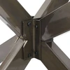Valgomojo stalo koja, voro formos, juoda, 150x78x(72-73) cm, plienas