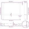 Kavos staliuko kojelės, balta, 2 vnt., 50x(42-43)cm, plienas