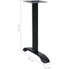 Bistro stalo kojos, 2 vnt., juodos, 61x8x72 cm, ketaus