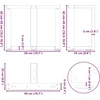 Kavos staliuko kojelės, T formos, 2 vnt., 50x25x(42-43)cm