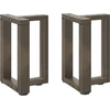 Kavos staliuko kojelės, T formos, 2 vnt., juodos, 28x25x(42-43) cm, plienas