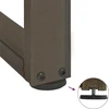 Kavos staliuko kojelės, 2 vnt., juodos, 30x25x(30-31) cm, plienas