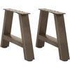 Kavos staliuko kojelės, A formos, 2 vnt., 30x(30-31) cm, plienas