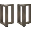 Kavos staliuko kojelės, 2 vnt., juodos, 38x25x(42-43) cm, plienas