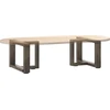 Kavos staliuko kojelės, 2 vnt., juodos, 40x25x(30-31) cm, plienas, T formos