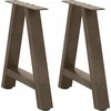 Kavos staliuko kojelės, A formos, 2 vnt., 50x(42-43) cm, plienas
