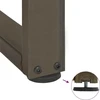 Kavos staliuko kojelės, 2 vnt., juodos, 60x25x(30-31) cm, plienas