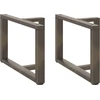 Kavos staliuko kojelės, 2 vnt., juodos, 60x25x(42-43) cm, plienas