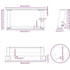 Kavos staliuko kojelės, U formos, 2 vnt., natūralus plienas, 60x(30-31) cm, plienas