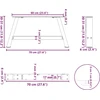 Kavos staliuko kojelės, A formos, 2 vnt., 70x(30-31) cm, plienas