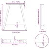 Valgomojo stalo kojelės, A formos, 2 vnt., 70x(72-73) cm, plienas