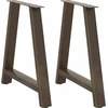 Valgomojo stalo kojelės, A formos, 2 vnt., 80x(72-73) cm, plienas