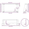 Kavos staliuko kojelės, U formos, 2 vnt., 70x(30-31)cm