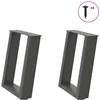 Kavos staliuko kojelės, 2 vnt., antracito spalvos, 28x(42-43) cm, plienas