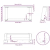Kavos staliuko kojelės, 2 vnt., baltos, 70x(30-31) cm, plienas, U formos