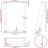 Kavos staliuko kojelės, 2 vnt., baltos, 28x(42-43) cm, plienas, U formos