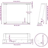 Kavos staliuko kojelės, 2 vnt., baltos, 70x(42-43) cm, plienas, U formos