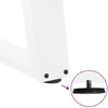 Kavos staliuko kojelės, 2 vnt., baltos, 70x(30-31) cm, plienas, U formos