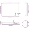 Kavos staliuko kojelės, U formos, 2 vnt., balta, 100x(72-73) cm