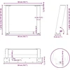 Kavos staliuko kojelės, 2 vnt., baltos, 50x(42-43) cm, plienas, U formos