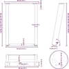 Kavos staliuko kojelės, 2 vnt., baltos, 38x(42-43) cm, plienas, U formos