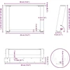 Kavos staliuko kojelės, 2 vnt., baltos, 40x(30-31) cm, plienas, U formos