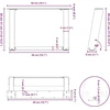 Kavos staliuko kojelės, 2 vnt., baltos, 50x(30-31) cm, plienas, U formos