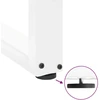 Kavos staliuko kojelės, U formos, 2 vnt., balta, 100x(72-73) cm