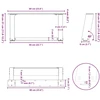 Kavos staliuko kojelės, 2 vnt., baltos, 60x(30-31) cm, plienas, U formos
