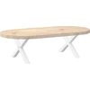 Kavos staliuko kojelės, X formos, 2 vnt., baltos, 50x(30-31) cm, plienas