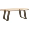 Kavos staliuko kojelės, U formos, 2 vnt., natūralus plienas, 60x(42-43) cm, plienas