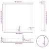 Valgomojo stalo kojelės, 3 vnt., baltos, 80x(72-73) cm, plienas, U formos