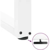 Valgomojo stalo kojelės, 3 vnt., baltos, 70x(72-73) cm, plienas, U formos