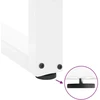 Valgomojo stalo kojelės, 3 vnt., baltos, 80x(72-73) cm, plienas, U formos