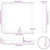 Valgomojo stalo kojelės, 3 vnt., baltos, 90x(72-73) cm, plienas, U formos