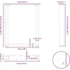 Valgomojo stalo kojelės, 3 vnt., juodos, 70x(72-73) cm, plienas, U formos