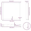 Valgomojo stalo kojelės, 3 vnt., juodos, 90x(72-73) cm, plienas, U formos