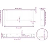 Kavos staliuko kojos, antracito spalvos, 2 vnt., 60x(30-31) cm, plienas