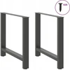 Valgomojo stalo kojos, antracito spalvos, 2 vnt., 70x(72-73) cm, plienas