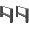 Kavos staliuko kojos, antracito spalvos, 2 vnt., 70x(30-31) cm, plienas